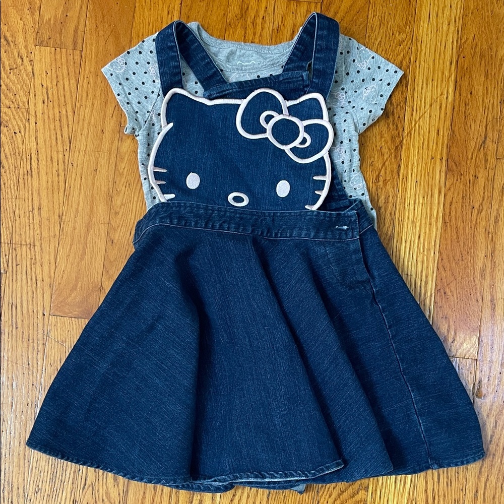 Hello Kitty Denim and Gray Kids Matching Set